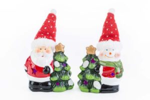 SOGGETTI NATALIZI CERAMICA LED 2ASS.10x7xh.15CM