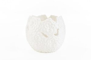 VASO PORCELLANA BIANCA 13x13xh.11CM