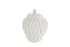 POTICHE PIGNA PORCELLANA BIANCA 12x12xh.15,5CM