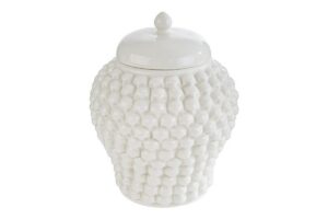 POTICHE PIGNA PORCELLANA BIANCA 16,5x16,5xh.21CM