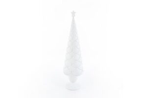 ALBERO NATALIZIO RESINA BIANCO 15,5x15,5xh.57CM