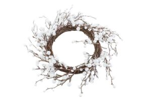 GHIRLANDA NATALIZIA BIANCO DIAM.40CM