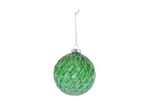 SET 3 PALLINE VETRO COL.VERDE diam.10 CM