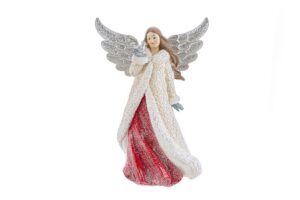 ANGELO NATALIZIO RESINA BIANCO/ROSSO 16,5x12,5xh.30 CM