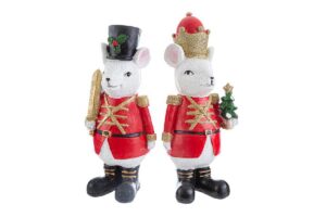 TOPOLINO NATALIZIO RESINA 2 ASS.9,5x7,5xh.22,5 CM