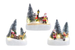 PAESAGGIO NATALIZIO RESINA LED 3ASS.11x6,5xh.13 CM