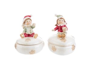 SCATOLA BIMBI NATALE PORCELLANA 2ASS.9x9xh.11CM