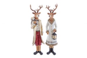 SOGGETTO RENNA NATALIZIA 2 ASS.11x9xh.42 CM