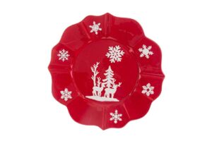 VASSOIO CERAMICA FIOCCO DI NEVE 29xh.2 CM