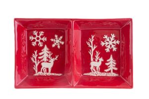 VASSOIO CERAMICA FIOCCO DI NEVE 26x16xh.4 CM