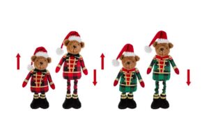 PUPAZZO ORSO NATALIZIO TELESCOPICO 2ASS.16xh.50CM