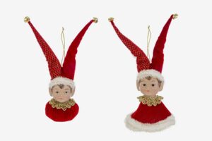 APPENDINO ELFO NATALIZIO 2ASS.ROSSO 11xh.30CM