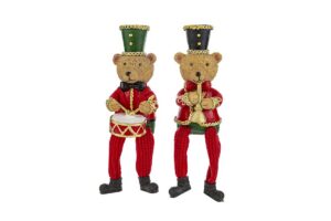 ORSETTO NATALIZIO RESINA 2ASS.6x6,5xh.12/20CM