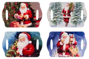 VASSOIO POGGIA PENTOLA BABBO NATALE 4ASS.18x28CM