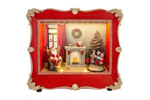 BABBO NATALE RESINA LUCI +8 MELODIE 26x10xh.22,5CM