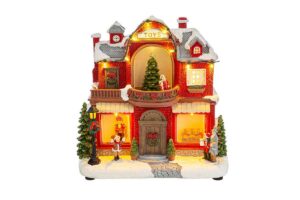 CASETTA PAESAGGIO RESINA LUCI +8 MELODIE 23,5x14,5xh.23,5CM