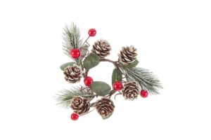 GIRO-CANDELA NATALIZIO INNEVATO diam.10CM