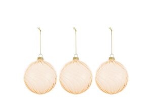 SET 3 PALLINE VETRO ORO diam.8CM