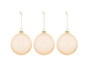 SET 3 PALLINE VETRO ORO diam.10CM