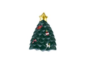 VASSOIO CERAMICA ALBERO NATALE 18x25xh.3,5CM