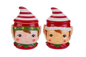 SCATOLA ELFO CERAMICA 2ASS.10,5x10,5xh.16CM