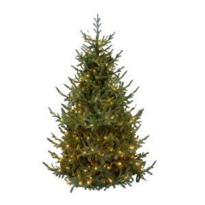 ALBERO NATALE SESTRIERE PE+PVC 650LED 20%FL.B. 3946TIPS h.240x160 CM