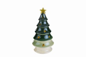 ALBERO PORCELLANA VERDE LED 10,5xh.20CM