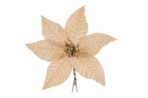 PICK STELLA NATALIZIA VELVET 18X20CM CHAMPAGNE