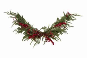 TRALCIO NATALIZIO BACCHE/PIGNE 90CM