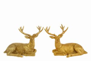 RENNA NATALIZIA RESINA ORO 2ASS.13x8xh.11CM