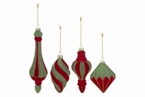 SET 4 PALLINE MIX ARABESQUE VERDE SALVIA