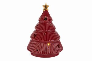 ALBERO LED CERAMICA RED 9,5x9,5xh.14CM