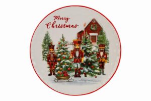 VASSOIO PORCELLANA DEC.SCHIACCIANOCI d.25,5CM