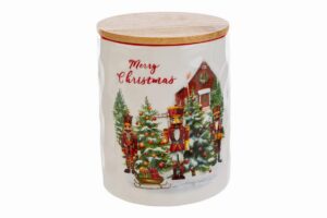 SCATOLA PORCELLANA DEC.SCHIACCIANOCI d.10x13CM