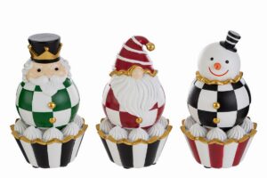 SOGGETTI NATALIZI RESINA BLACK ROYAL 3ASS.8,5x8,5xh.14,5CM