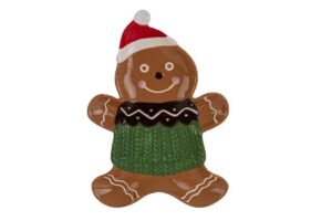 VASSOIO OMINO ZENZERO CERAMICA 18x25,5xh.2,5CM