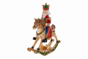 SCHIACCIANOCI SU CAVALLO A DONDOLO 32x13,5xh.39CM