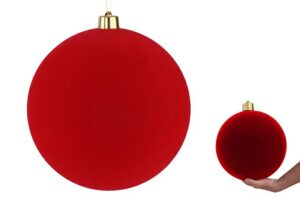 PALLINA PLASTICA VELLUTO diam.30CM ROSSO