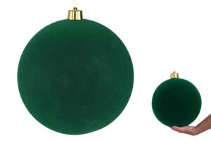 PALLINA PLASTICA VELLUTO diam.30CM VERDE