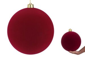 PALLINA PLASTICA VELLUTO diam.30CM BORDEAUX