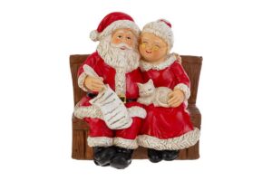 BABBO E MAMMA NATALE IN RESINA 14,5x10,5xh.15CM