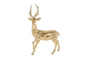 RENNA NATALIZIA IN RESINA ORO 29x13,5xh.45CM