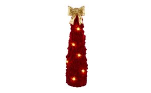 ALBERO FIOCCO RESINA BORDEAUX LED diam.18x60CM