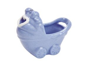 PASSEGGINO PORCELLANA CELESTE6,5x3,5xh.5 CM *OUTLET*