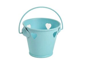 SECCHIELLO METALLO CELESTE 6,5x4xh.5,5 CM *OUTLET*