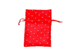 SACCHETTO ORGANZA CUORI ROSSO 8x10CM