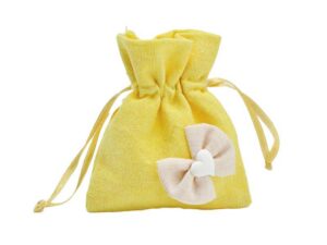 SACCHETTO JUTA GIALLO 8x10 CM