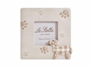 PORTAFOTO CAGNOLINO RESINA 12x12CM int. 5,8x5,8 CM *OUTLET*