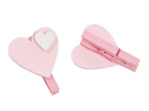 MOLLETTINA LEGNO CUORE ROSA 5 CM