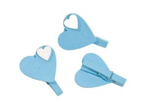 MOLLETTINA LEGNO CUORE CELESTE 5CM